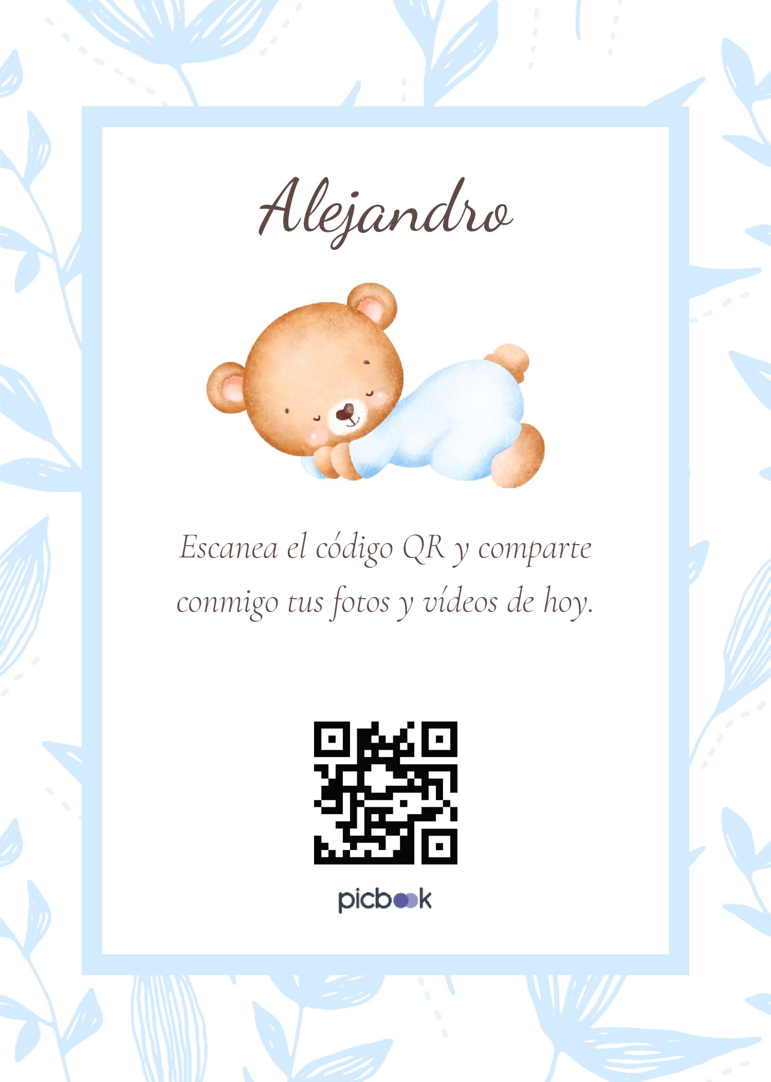 Código QR Marco para mesa 5x7