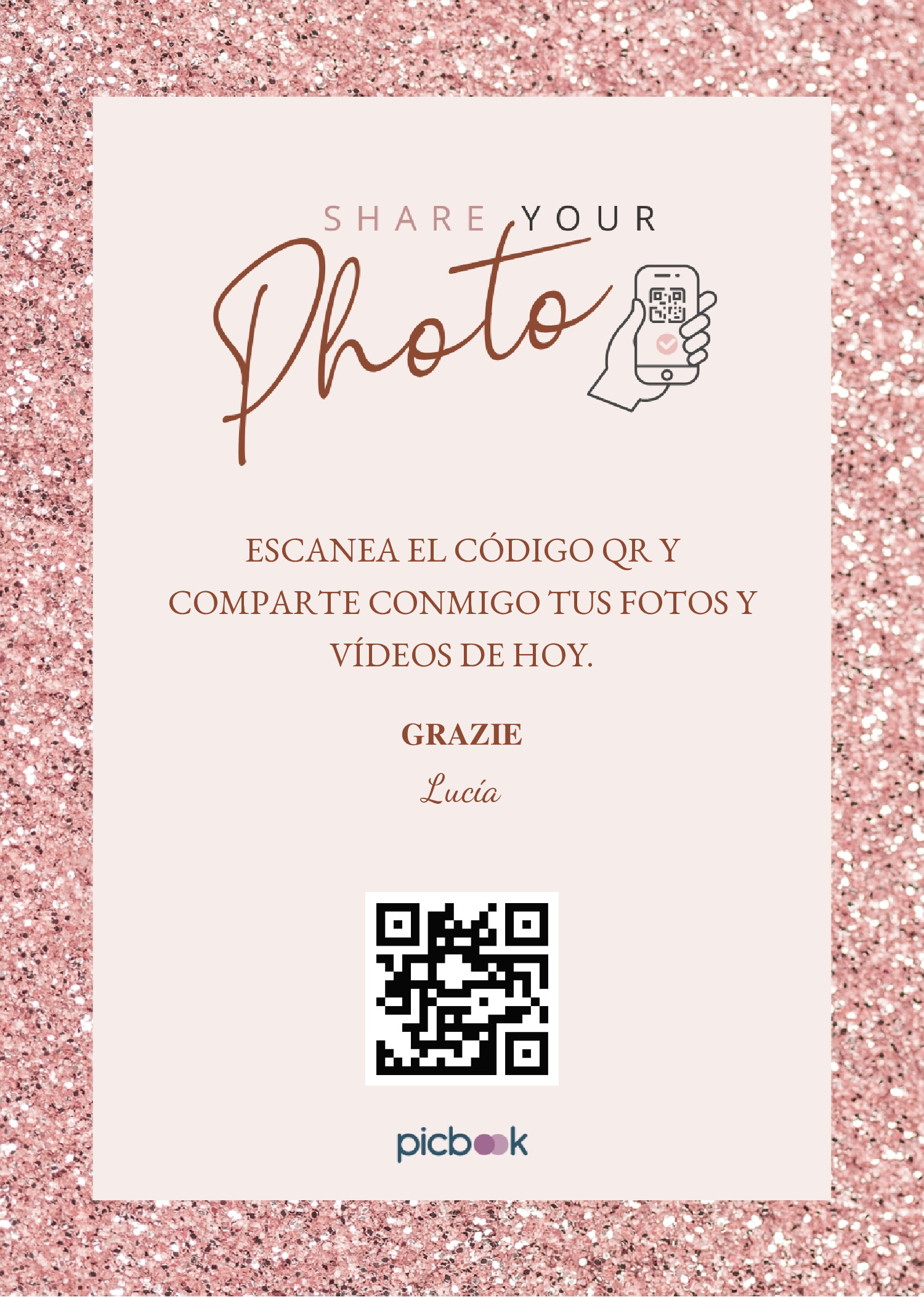 Código QR Marco para mesa 5x7