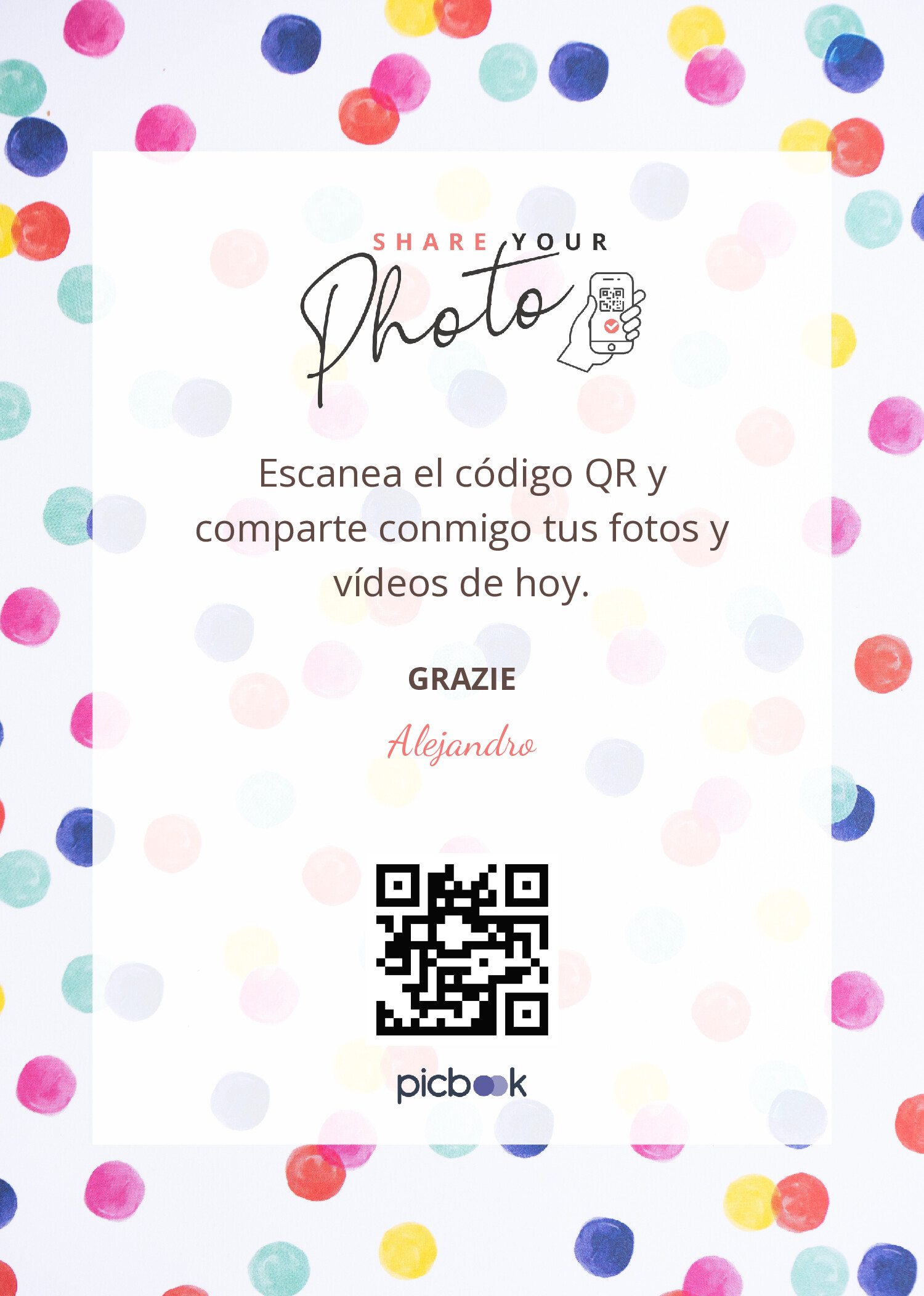 Código QR Marco para mesa 5x7