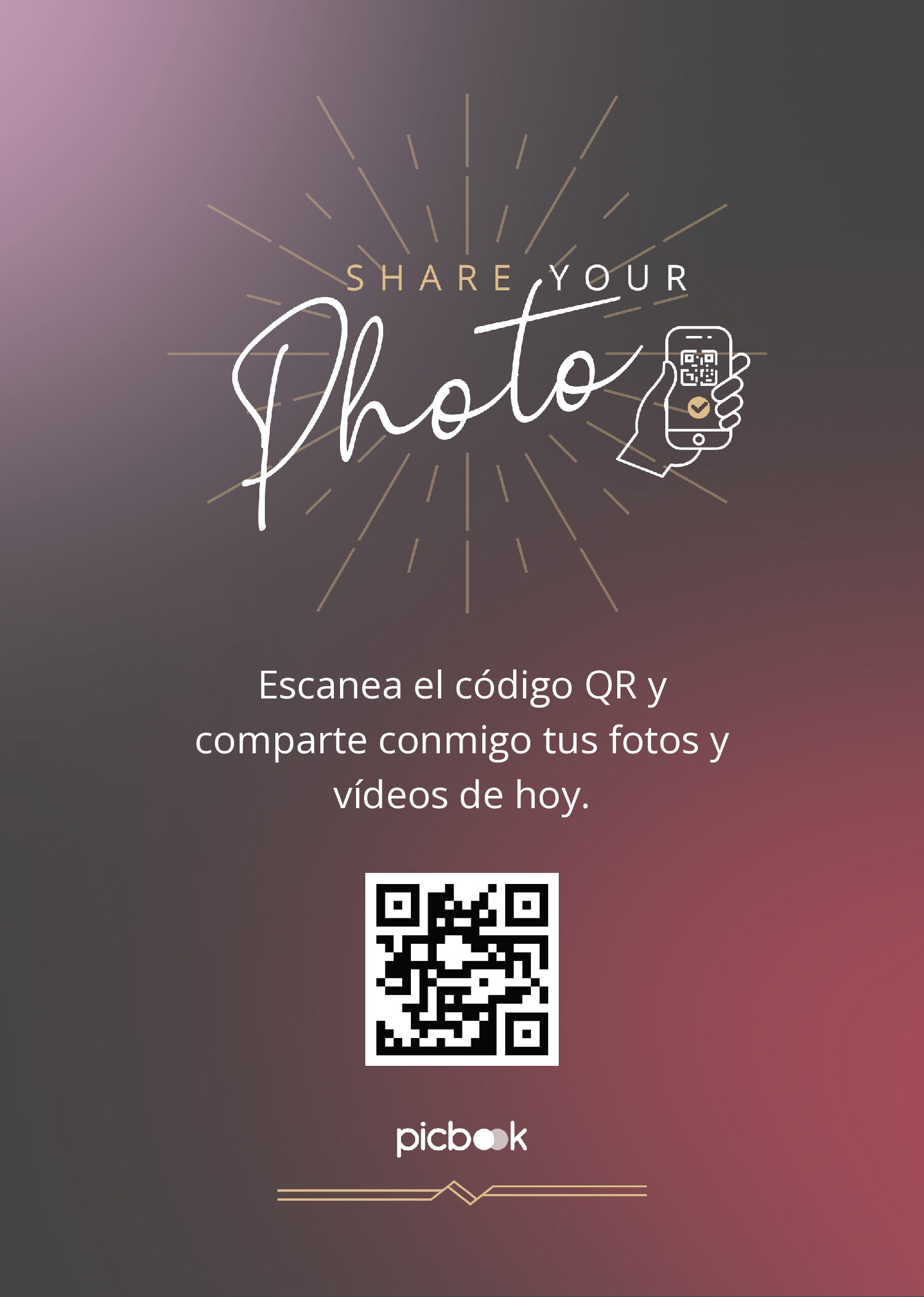 Código QR Marco para mesa 5x7