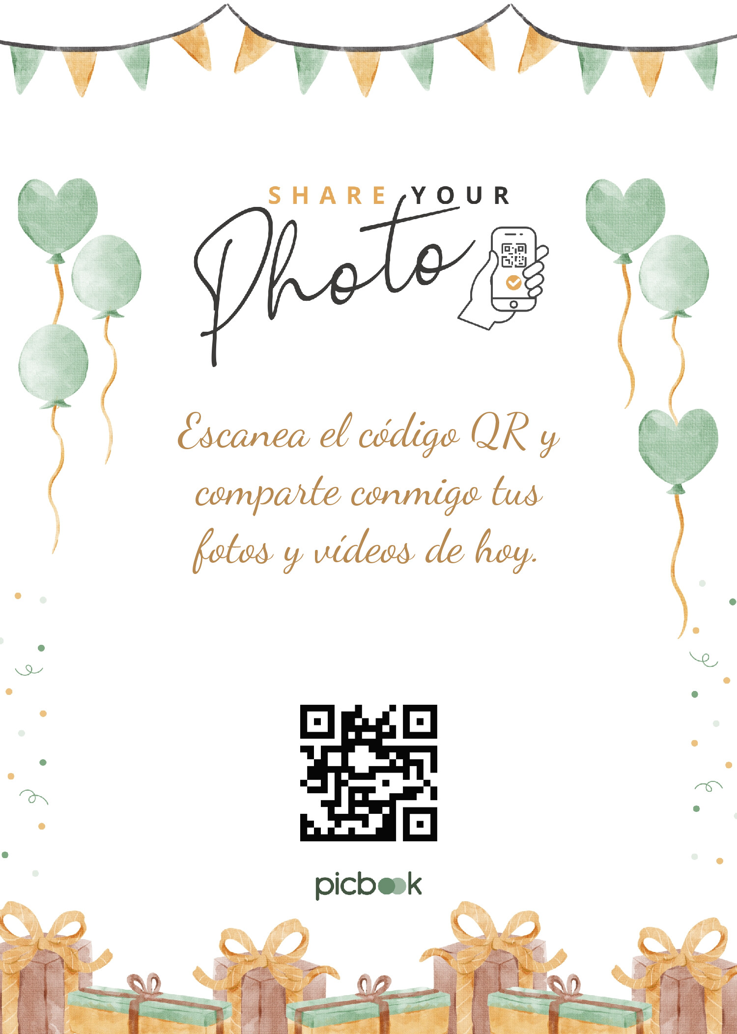 Código QR Marco para mesa 5x7
