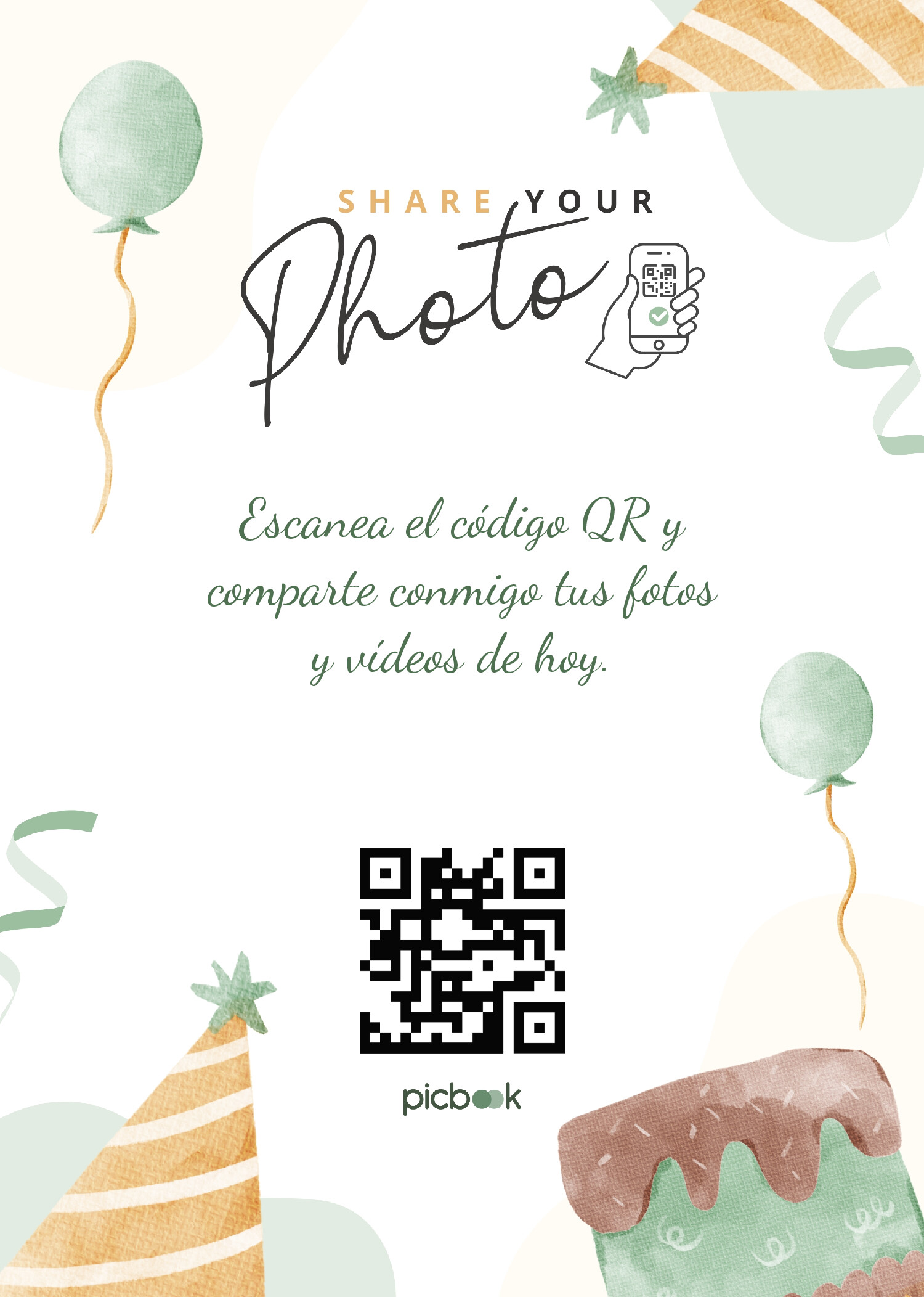 Código QR Marco para mesa 5x7