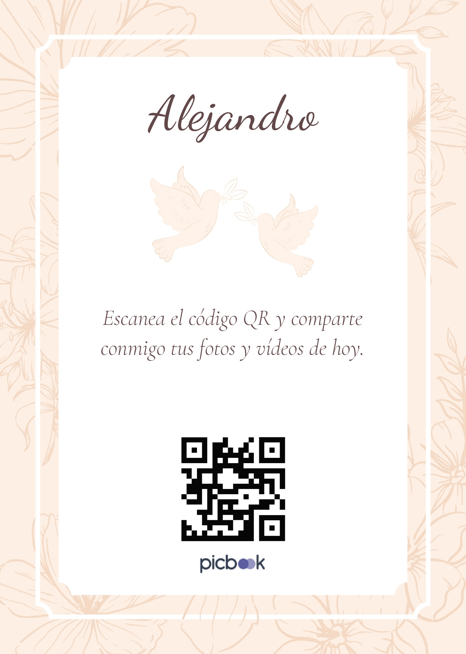 Código QR Marco para mesa 5x7