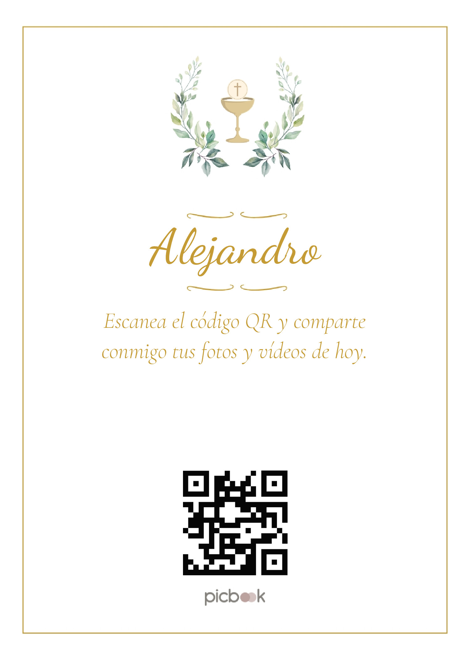 Código QR Marco para mesa 5x7
