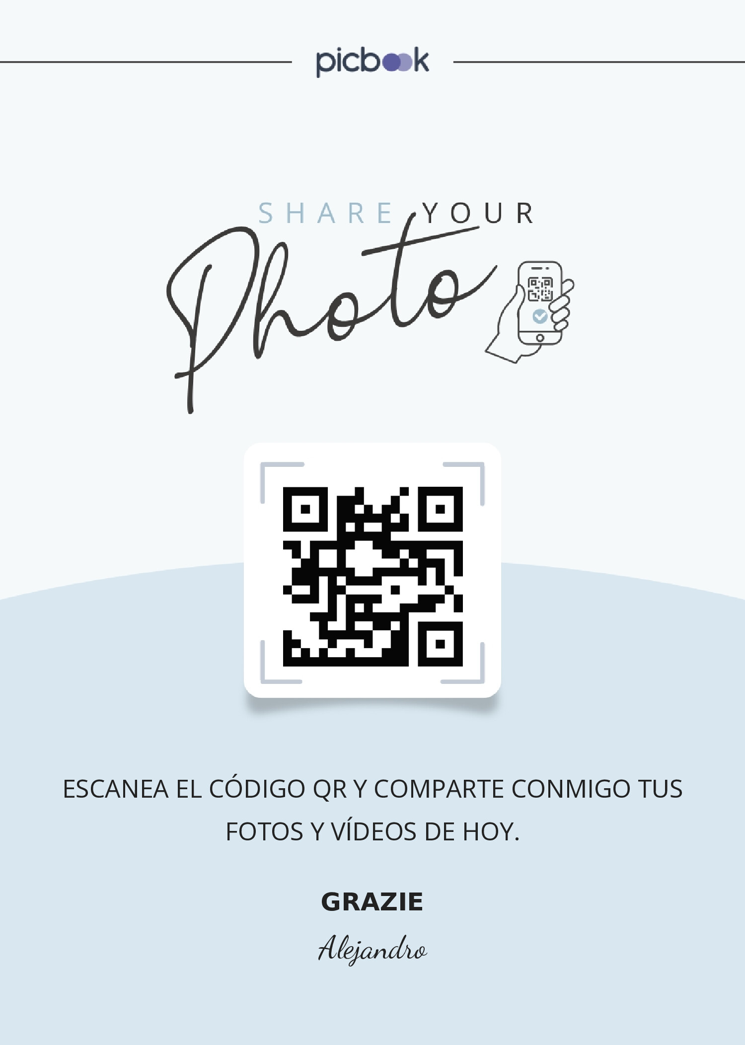 Código QR Marco para mesa 5x7