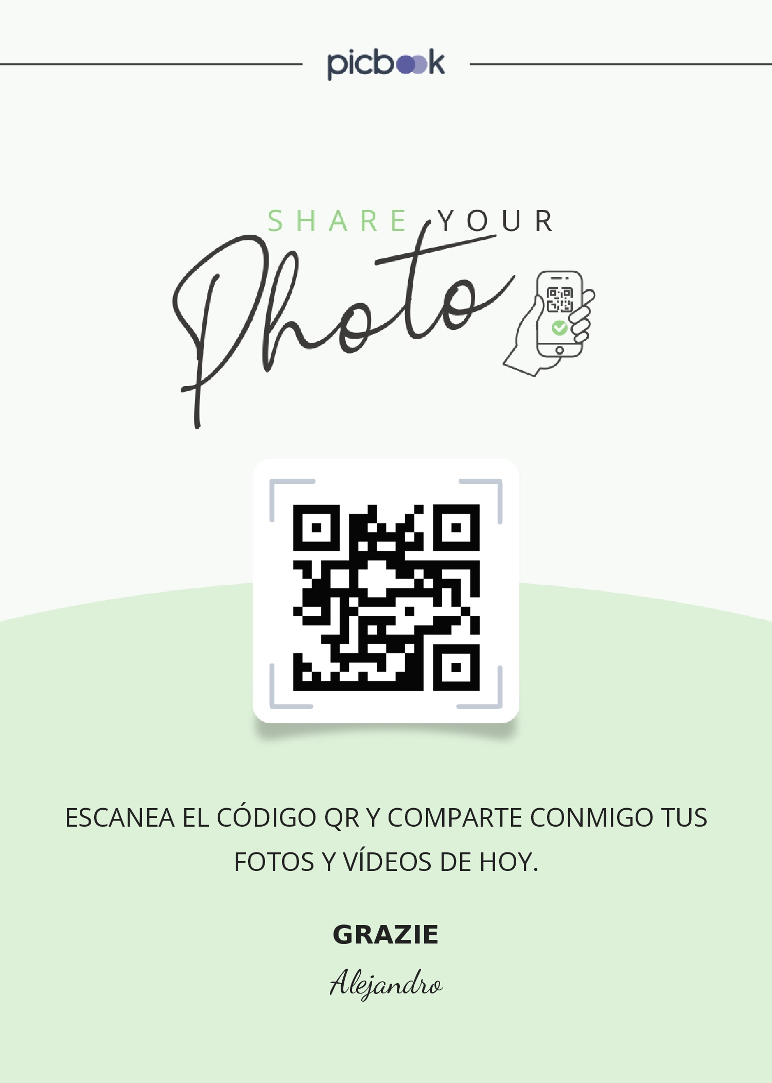 Código QR Marco para mesa 5x7