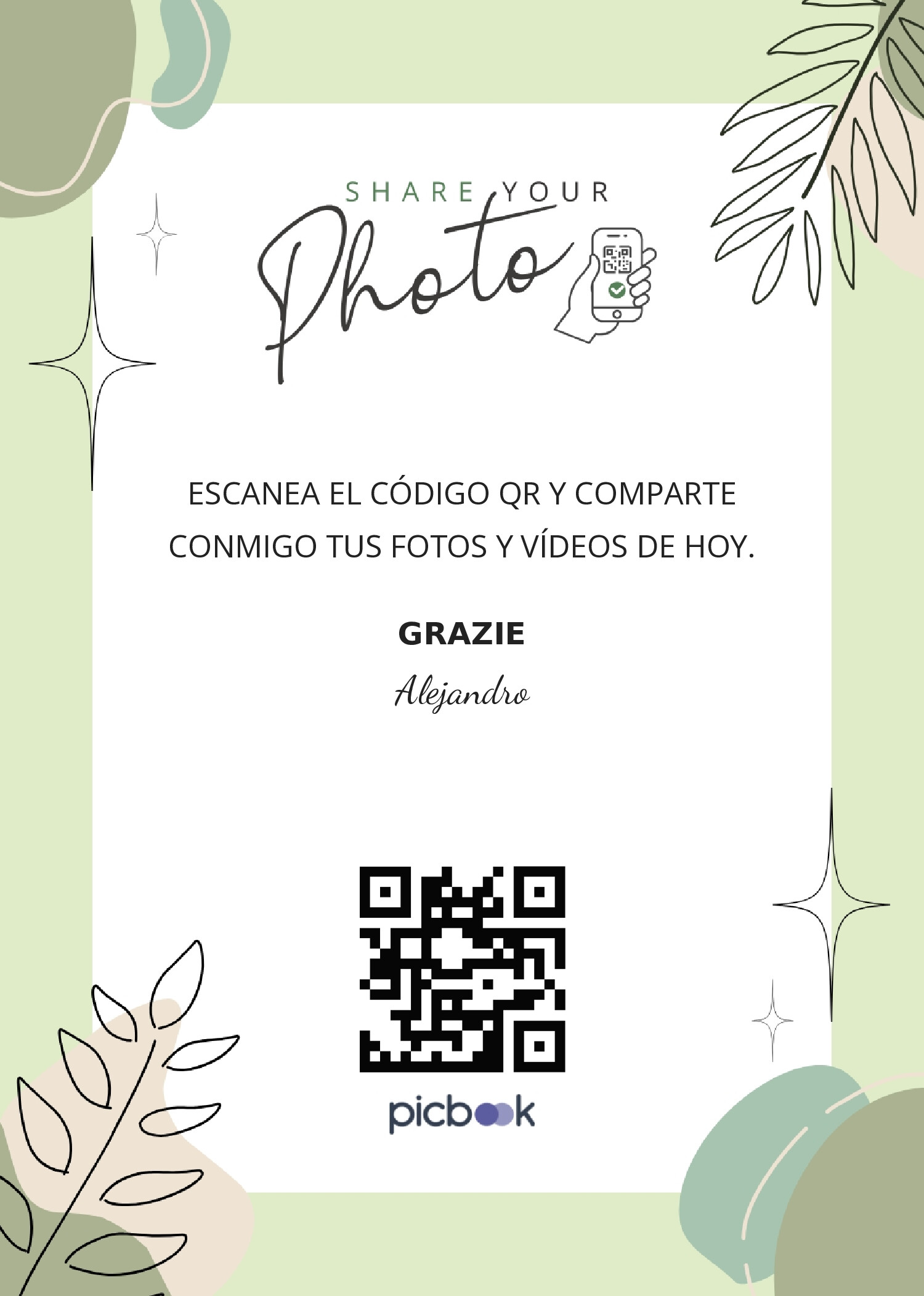 Código QR Marco para mesa 5x7