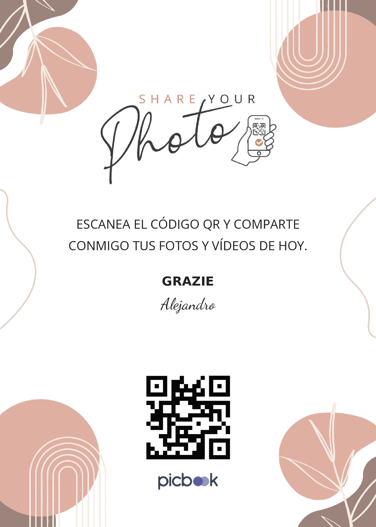 Código QR Marco para mesa 5x7