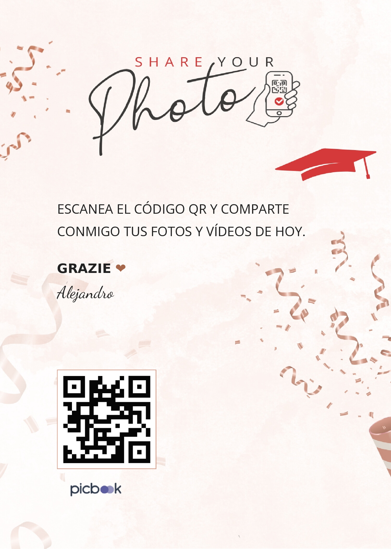 Código QR Marco para mesa 5x7