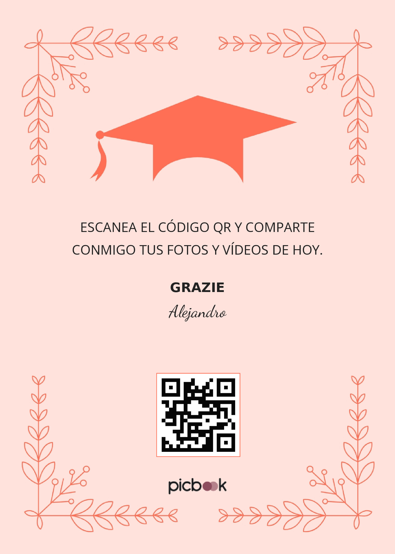 Código QR Marco para mesa 5x7