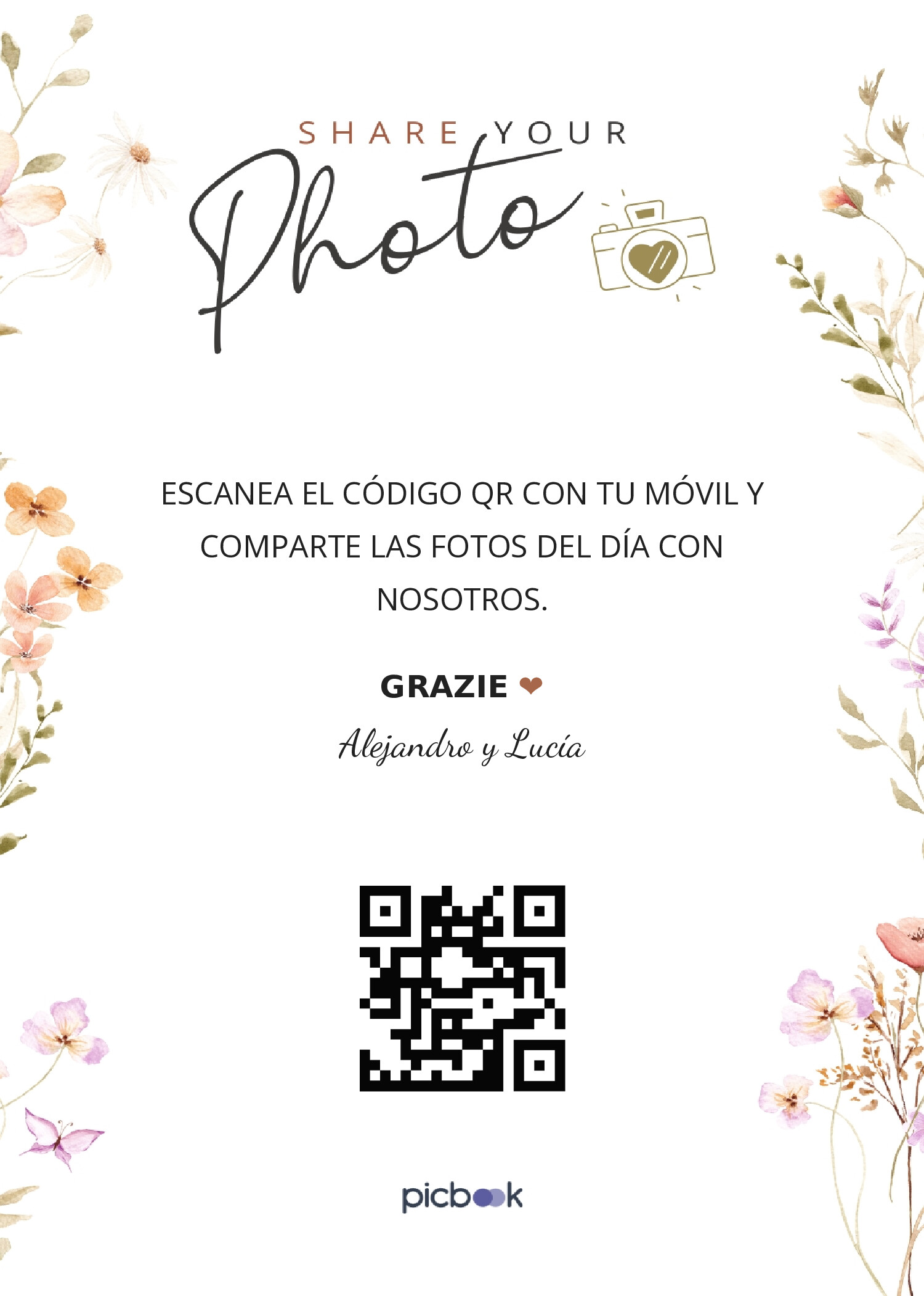 Código QR Marco para mesa 5x7