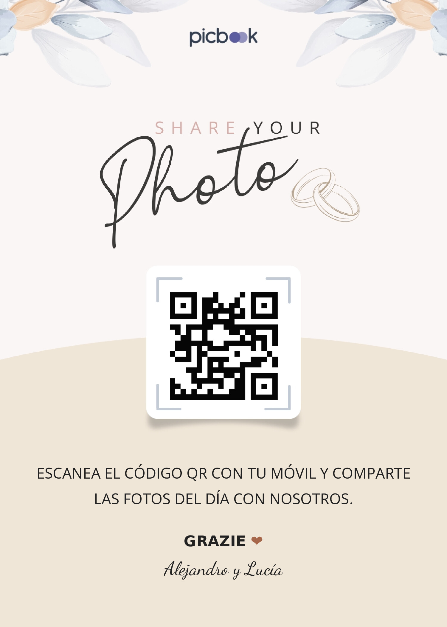 Código QR Marco para mesa 5x7