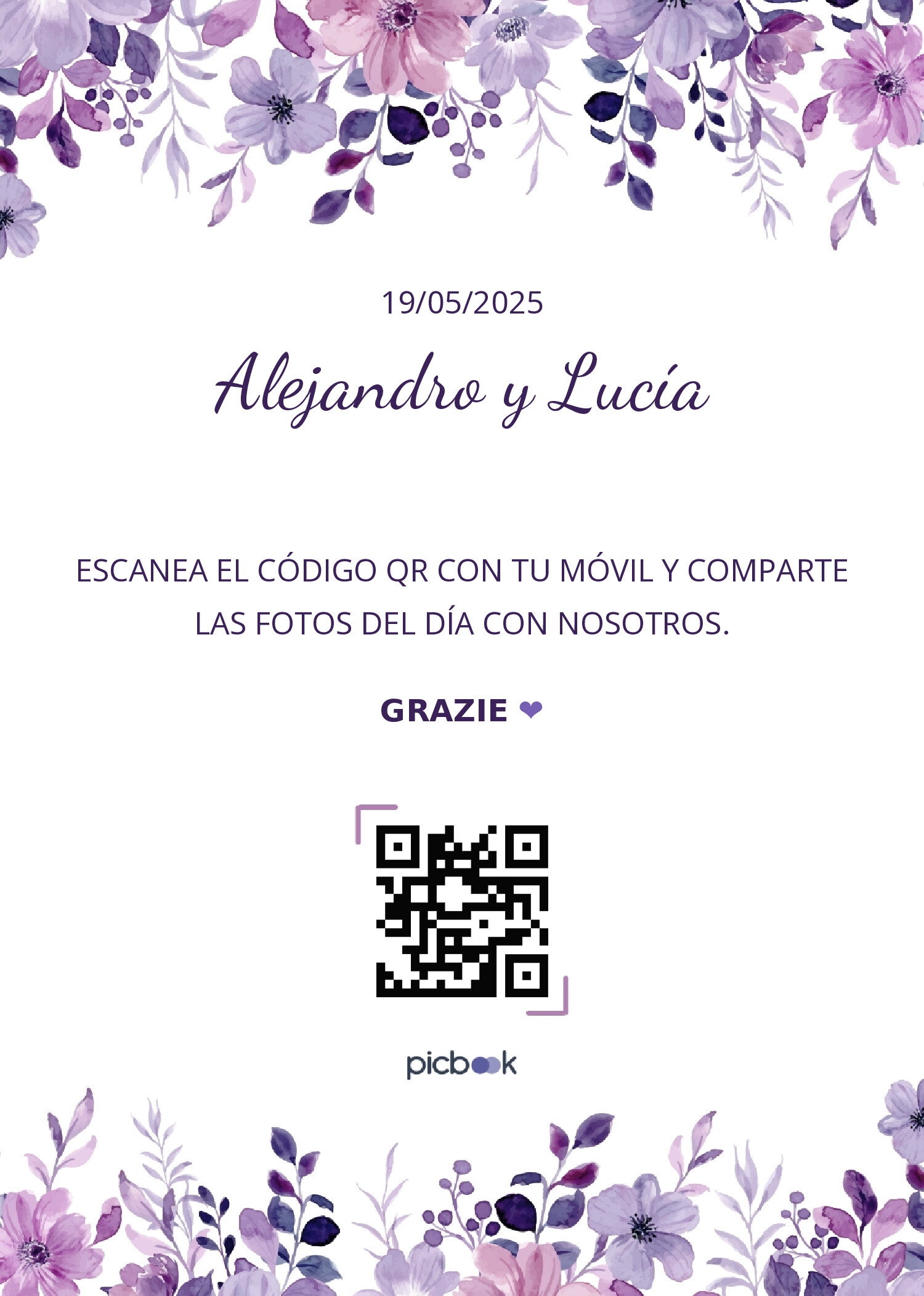 Código QR Marco para mesa 5x7