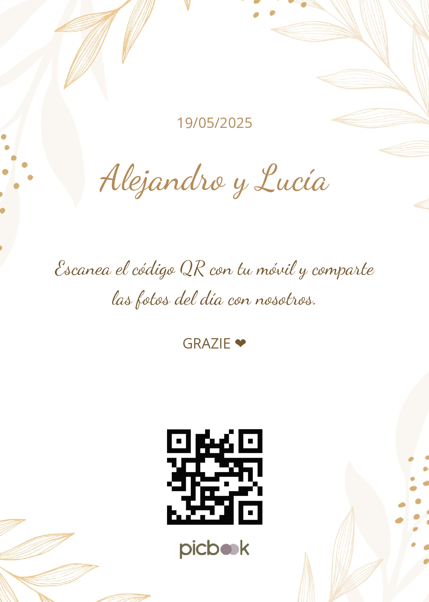 Código QR Marco para mesa 5x7