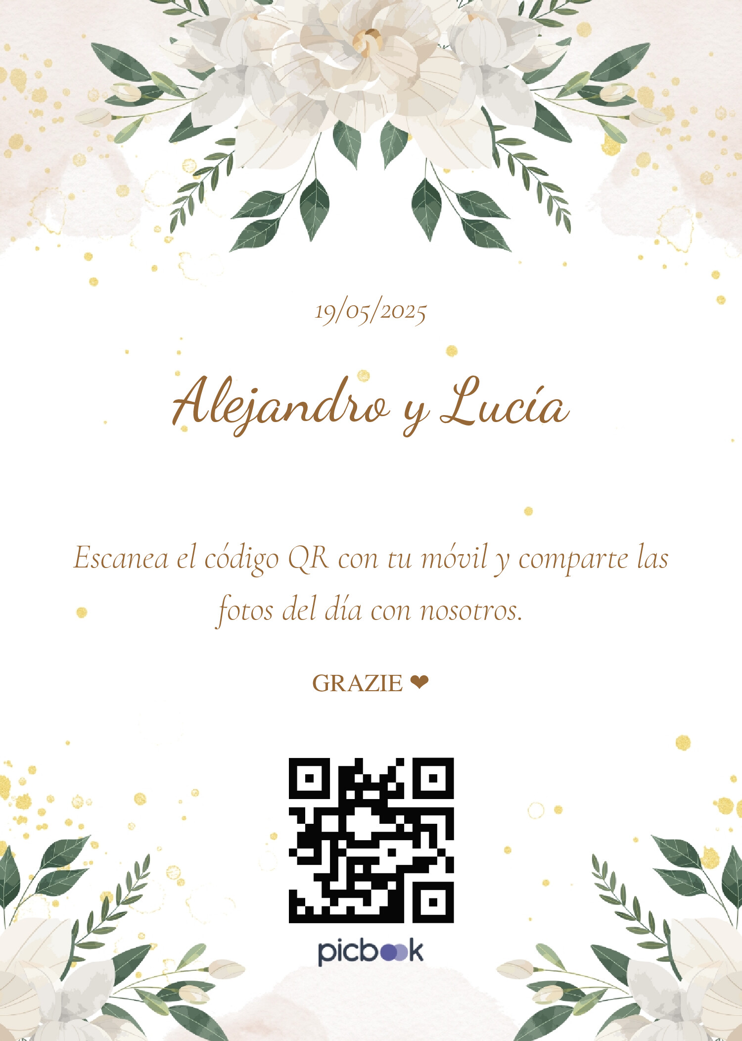 Código QR Marco para mesa 5x7