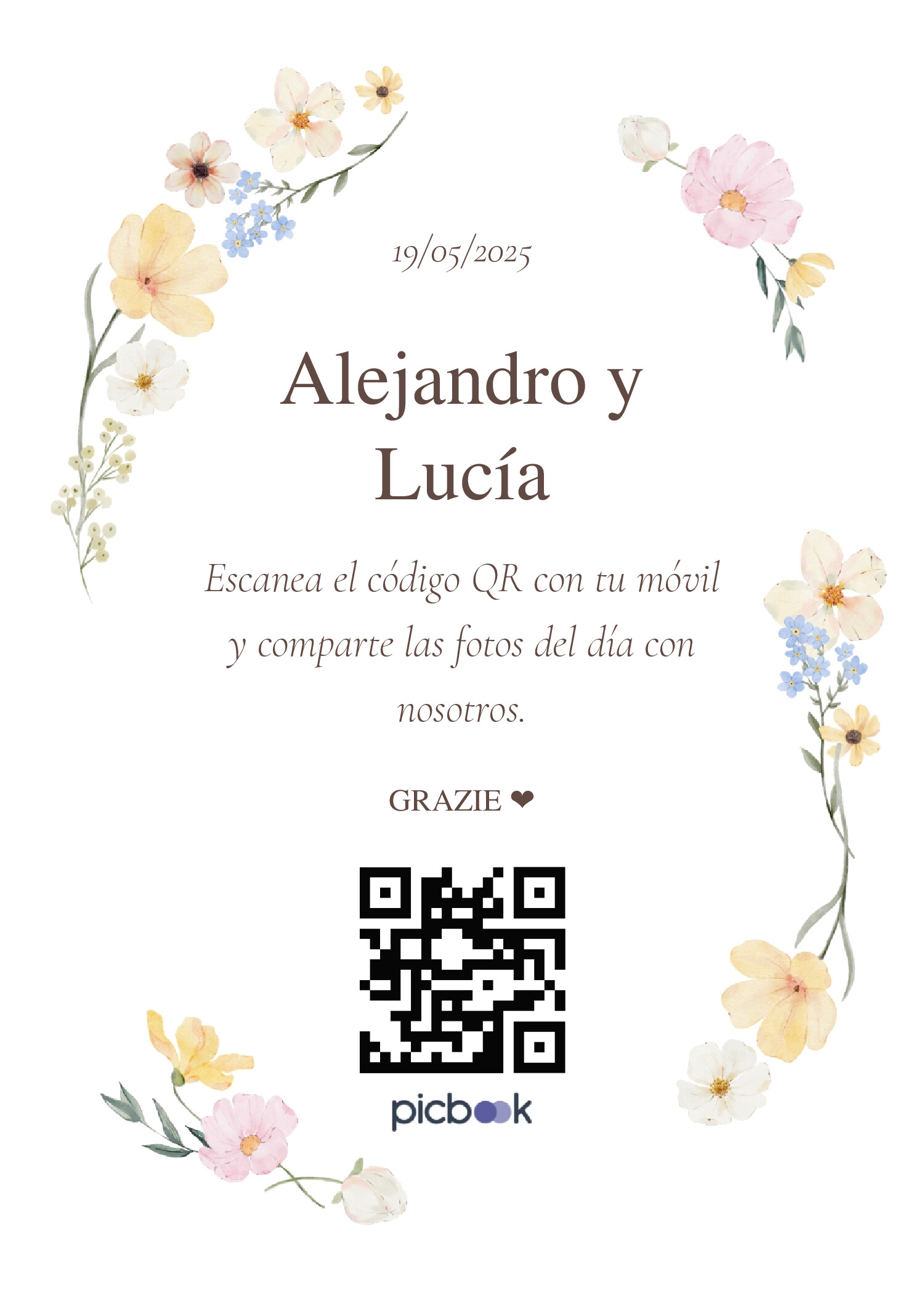 Código QR Marco para mesa 5x7